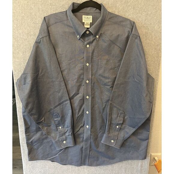 L.L. Bean Other - LL Bean Classic Oxford Shirt 100% Cotton Traditional Fit 18 34 Blue Long Sleeve‎
